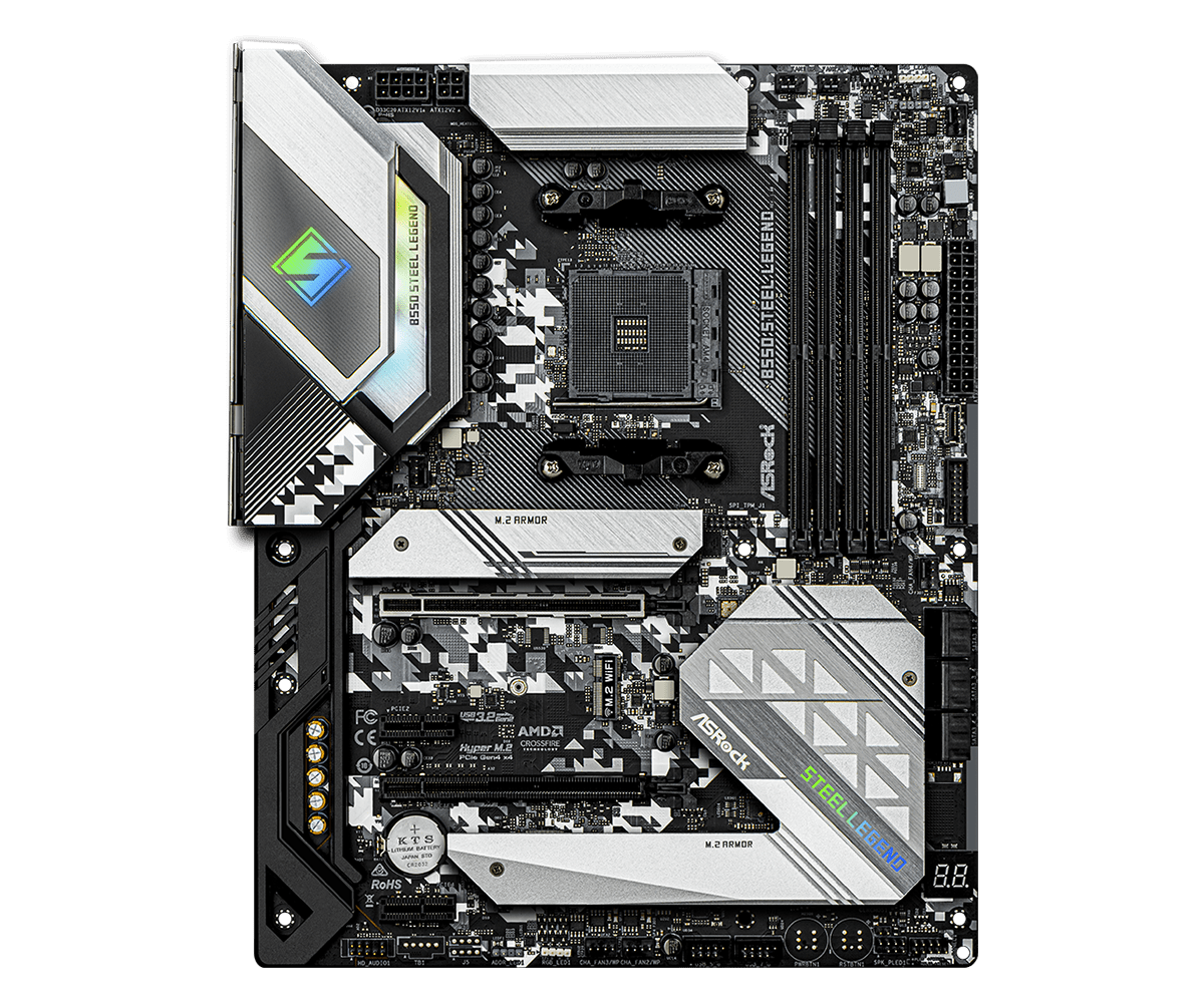B550 Steel Legend 1 BOARD ASROCK B550 STEEL LEGEND / CrossFireX / A.V.R / DDR4 128GB / 90-MXBDF0-A0UAYZ - Imagen 5