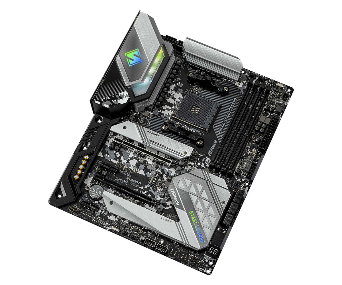 B550 Steel Legend 2 BOARD ASROCK B550 STEEL LEGEND / CrossFireX / A.V.R / DDR4 128GB / 90-MXBDF0-A0UAYZ - Imagen 4