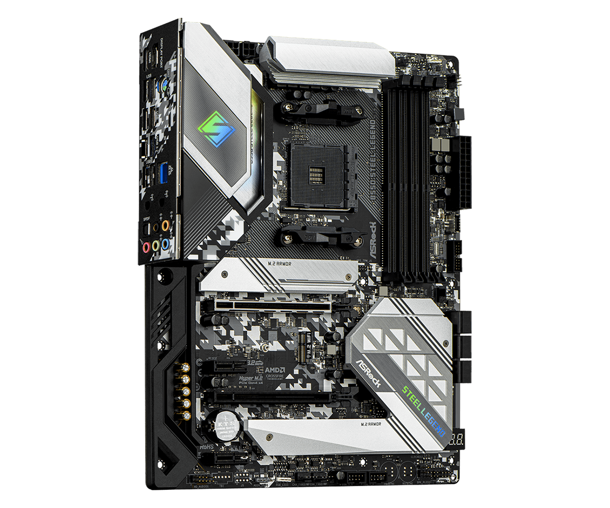 B550 Steel Legend 3 BOARD ASROCK B550 STEEL LEGEND / CrossFireX / A.V.R / DDR4 128GB / 90-MXBDF0-A0UAYZ - Imagen 3
