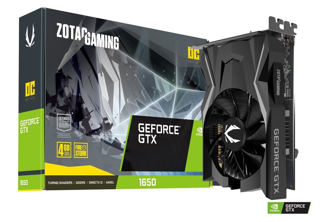 gtx 1650 1 NVIDIA Geforce ZOTAC GTX 1650 4GB DDR6 OC / ZT-T16520F-10L