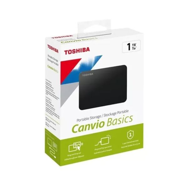 HDD EXTERNO TOSHIBA CANVIO BASICS 1TB  2,5"  USB 3.0 BLACK / DDEX1TT