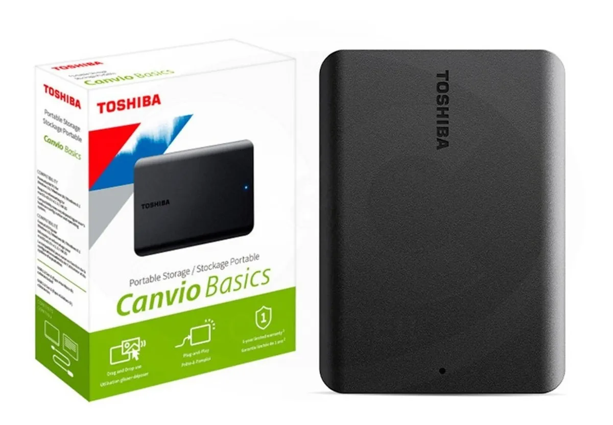 hdd externo toshiba canvio basics 1tb 2,5" usb 3.0 black / ddex1tt