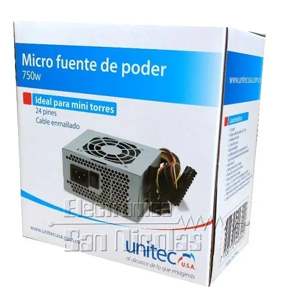 fuente unitec micro 750w / uf micro 750