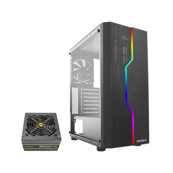 COMBO CAJA ANTEC NX230 NX2355 NEGRO‎►‎120M‎X1‎ / FUENTE ANTEC VP ‎550W 80 PLUS WHITE