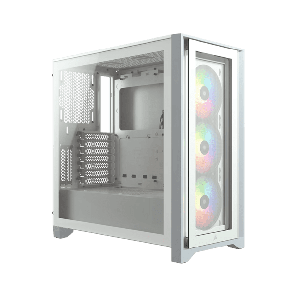 CAJA CORSAIR GAMER ICUE 4000X RGB TG BLANCO / 3 X FAN 120MM / CC-9011205-WW