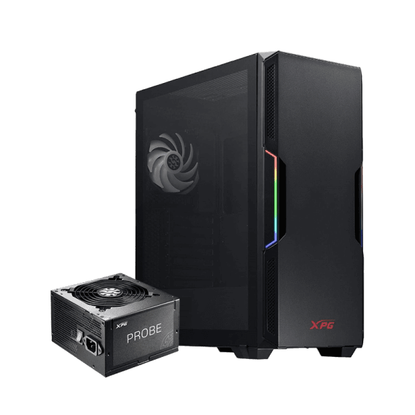 CAJA XPG STARKER 2x120MM / BLACK TG / 600W 80+ BRONCE / STARKERCP-BKCUS