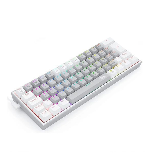 TECLADO REDRAGON FIZZ PRO K616-RGB-GW-SP/ INALAMBRICO / GREY-WHITE / SWITCH RED 60% - Imagen 2