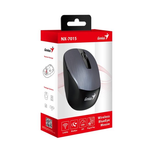 Mouse GENIUS NX 7015 Inalambrico COLOR Gris - Imagen 4