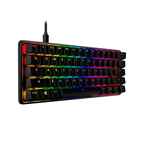 Teclado gamer HyperX inglés US color negro con luz RGB. - Imagen 3