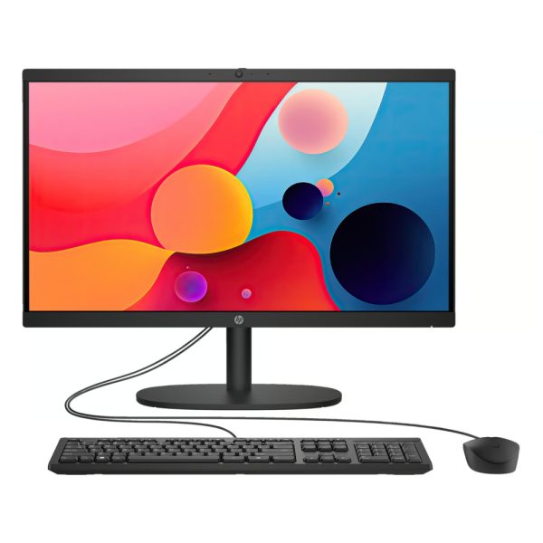 HP AIO 22-dg0011la INTEL PROCESSOR N100 (ALDER LAKE-N) RAM 8GB (1x8GB) DDR5 4800 NECC/SSD 256G 2280 PCIe NVMe Value/Non-Touch/21.5 FHD Antiglare VA/UMA/Jet Black no card reader - HD Camera/FREEDOS
