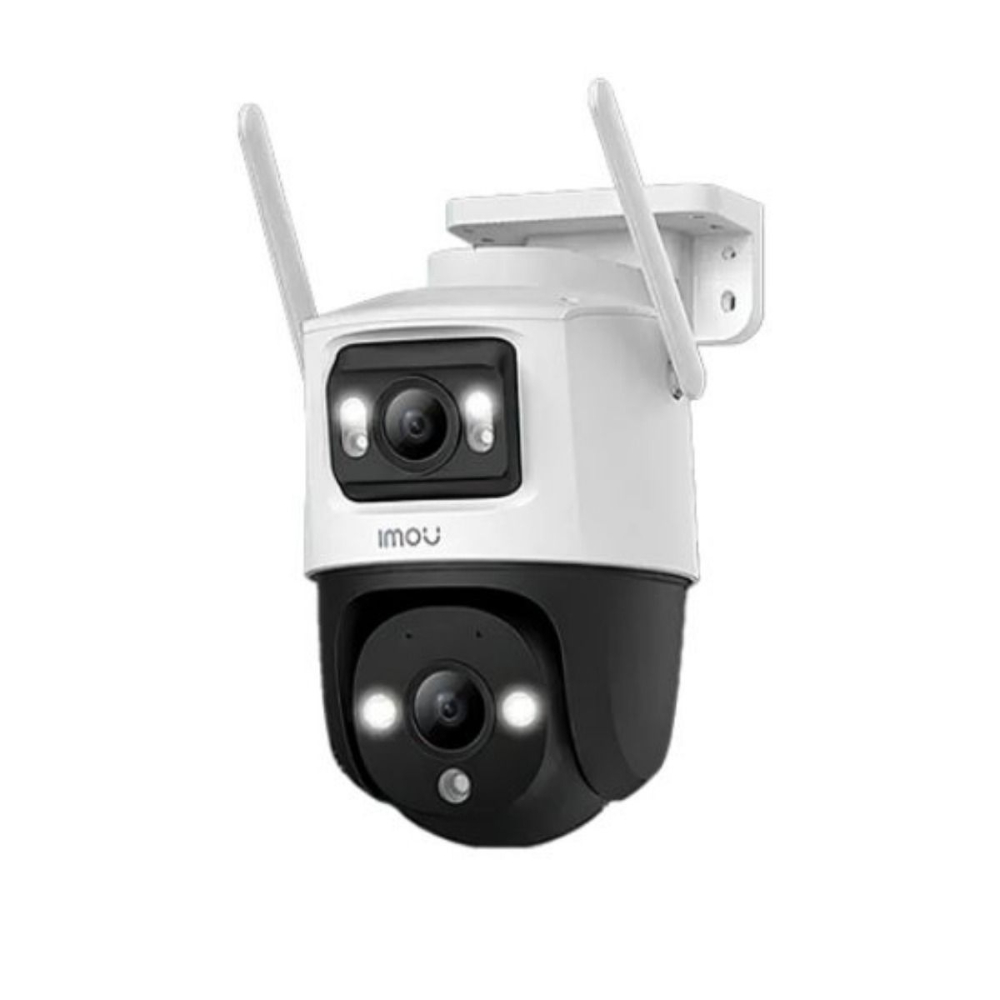CAMARA CRUISER DUAL 2 WIFI IP/PT 10MP (5MP LENTE FIJO/5MP LENTE PT) FULL COLOR, COMPRESION 265/H.264, IP66, MICROSD HASTA 512GB, AUDIO 2 VÍAS, ADVERTENCIA ROJA-AZUL, 2.4GHZ WI-FI6 CONNECTION