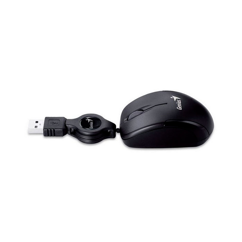 Mouse Genius, con entrada USB, optico retractil negro - Imagen 4