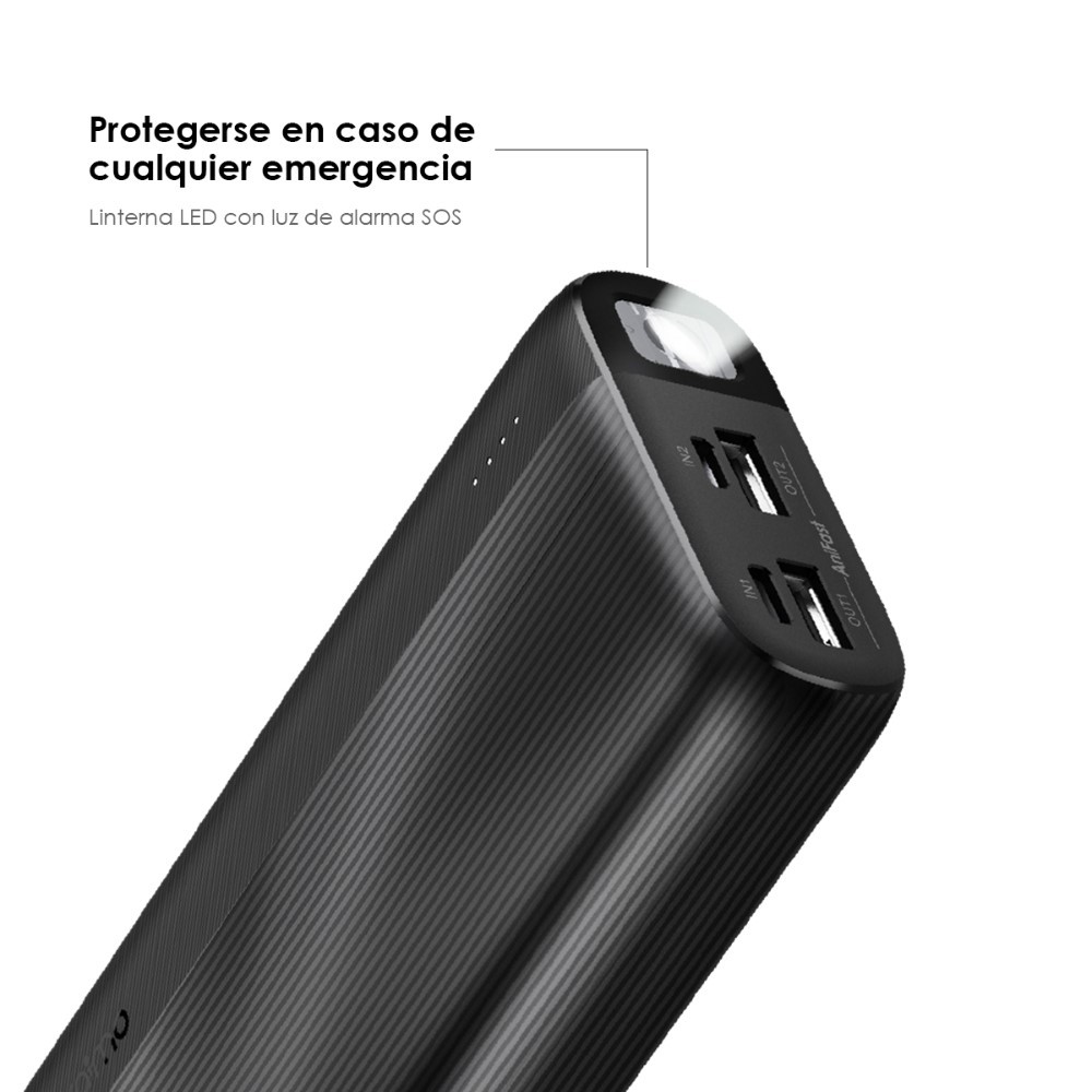 Power Bank Oraimo Cargador Pórtatil Batería 20000mah Traveler 4 Gris Oscuro - Imagen 3