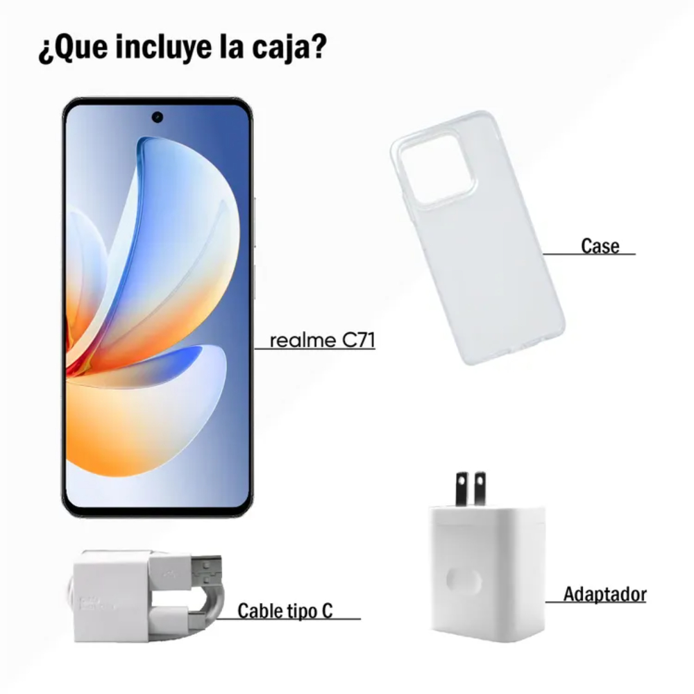 Celular Realme C71 256GB 4GB Blanco INT MRX5303 Co - Imagen 2