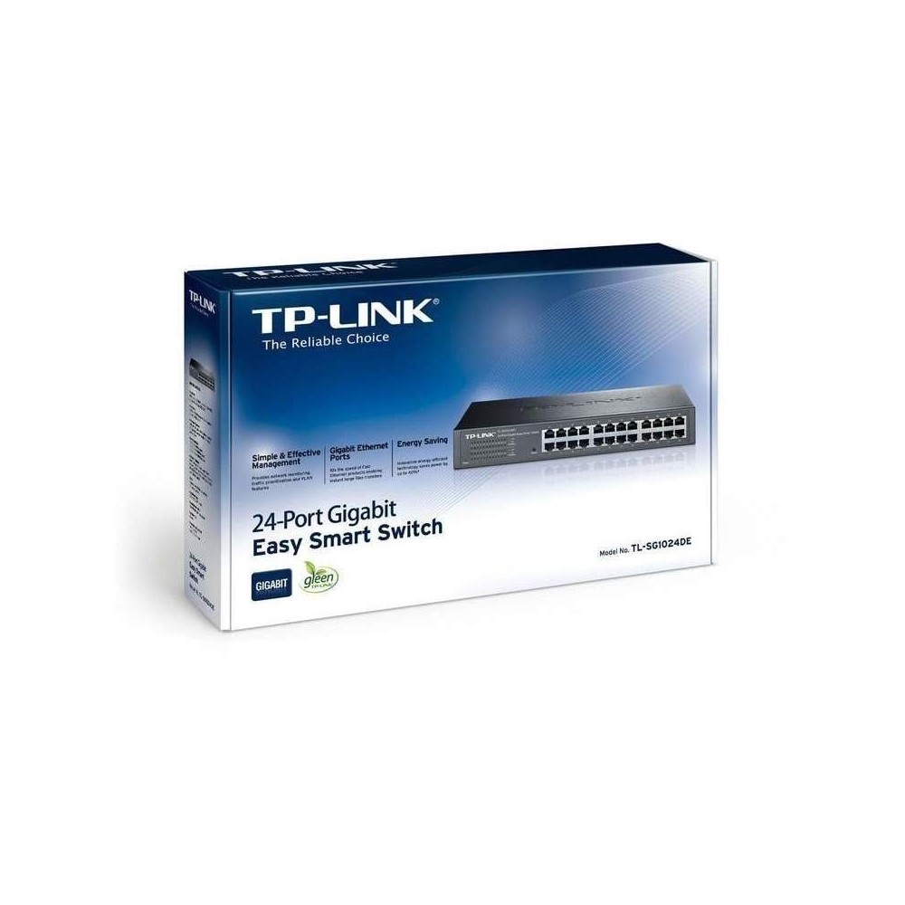 Switch TPLINK administrable de escritorio 24 puertos 10/100/1000 COLOR Negro - Imagen 3