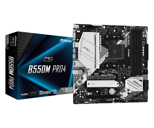 B550M Pro4(M1) BOARD ASROCK B550M PRO4 / A.V.R / DDR4 128GB / 90-MXBDK0-A0UAYZ