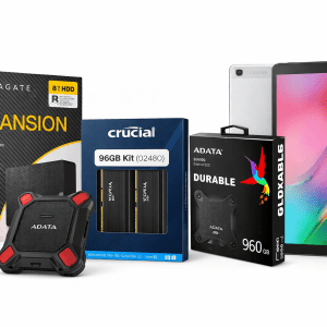 5 unidades 3.5" 8TB SEAGATE EXPANSION USB 3.0 EXTERNAL DRIVE / STKP8000400 - 2 kits DDR5 96GB KIT 2x48GB 5600MHZ CRUCIAL PRO BLACK / CP2K48G56C46U5 - obsequios 960GB ADATA EXTERNO SSD SD600 ANTIGOLPES NEGRO y TABLET SAMSUNG GALAXY TAB A 10.1" 2GB RAM / WIFI 32GB SILVER