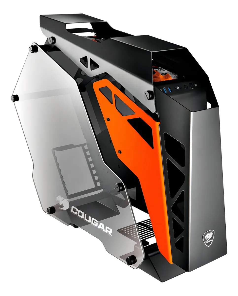 D_NQ_NP_2X_803208-MLA91837908583_092025-F CAJA COUGAR CONQUER NEGRO TG / ALUMINIO / 120MMX3 / 385LMR0-0008