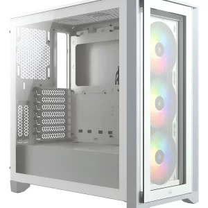 CAJA CORSAIR GAMER ICUE 4000X RGB TG BLANCO / 3 X FAN 120MM / CC-9011205-WW