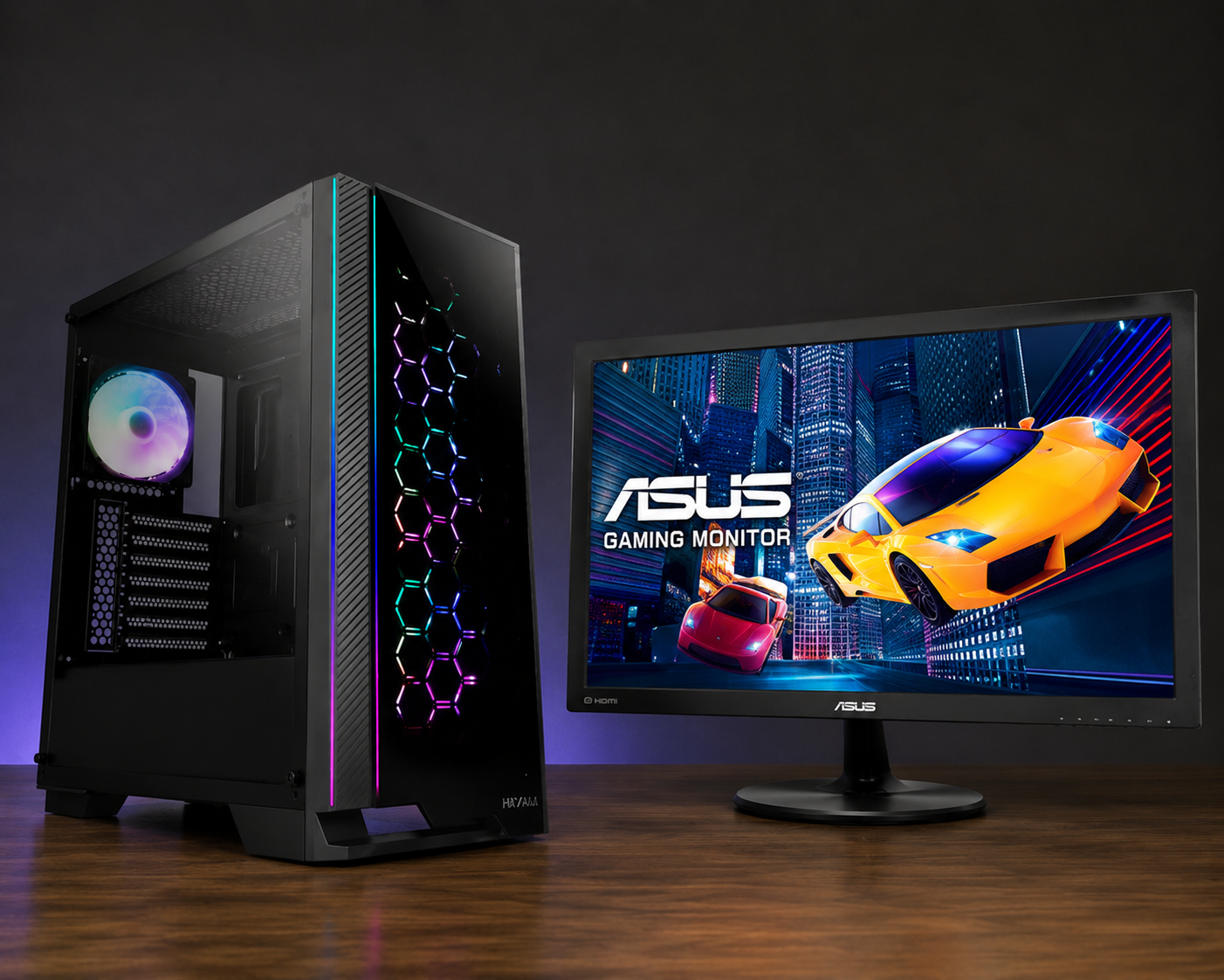 COMPUTADOR GAMER AMD RYZEN 3 3200G ANTEC MONITOR ASUS 22"" VP228HE PLANO 1MS (1920X1080) disco 500gb
