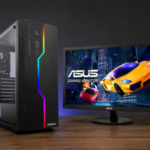 COMPUTADOR GAMER AMD RYZEN 3 3200G ANTEC •MONITOR ASUS 22"" VP228HE PLANO 1MS (1920X1080)