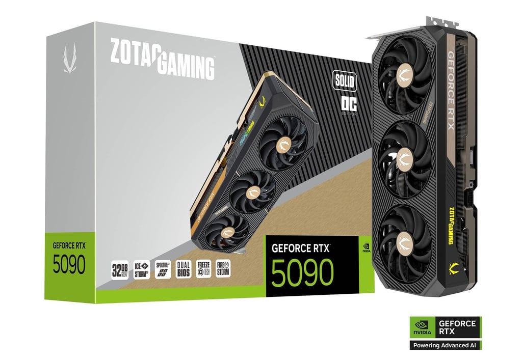NVIDIA Geforce ZOTAC RTX5090 32GB GDDR7 SOLIC OC (tiempo de entrega de 15-20 dias)