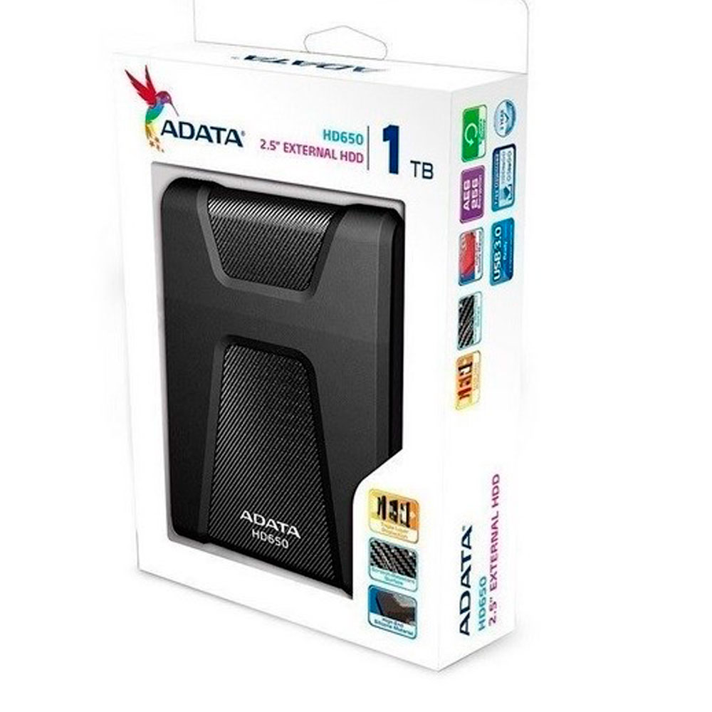 Disco Duro Externo ADATA AHD650 1TB Negro - Imagen 3