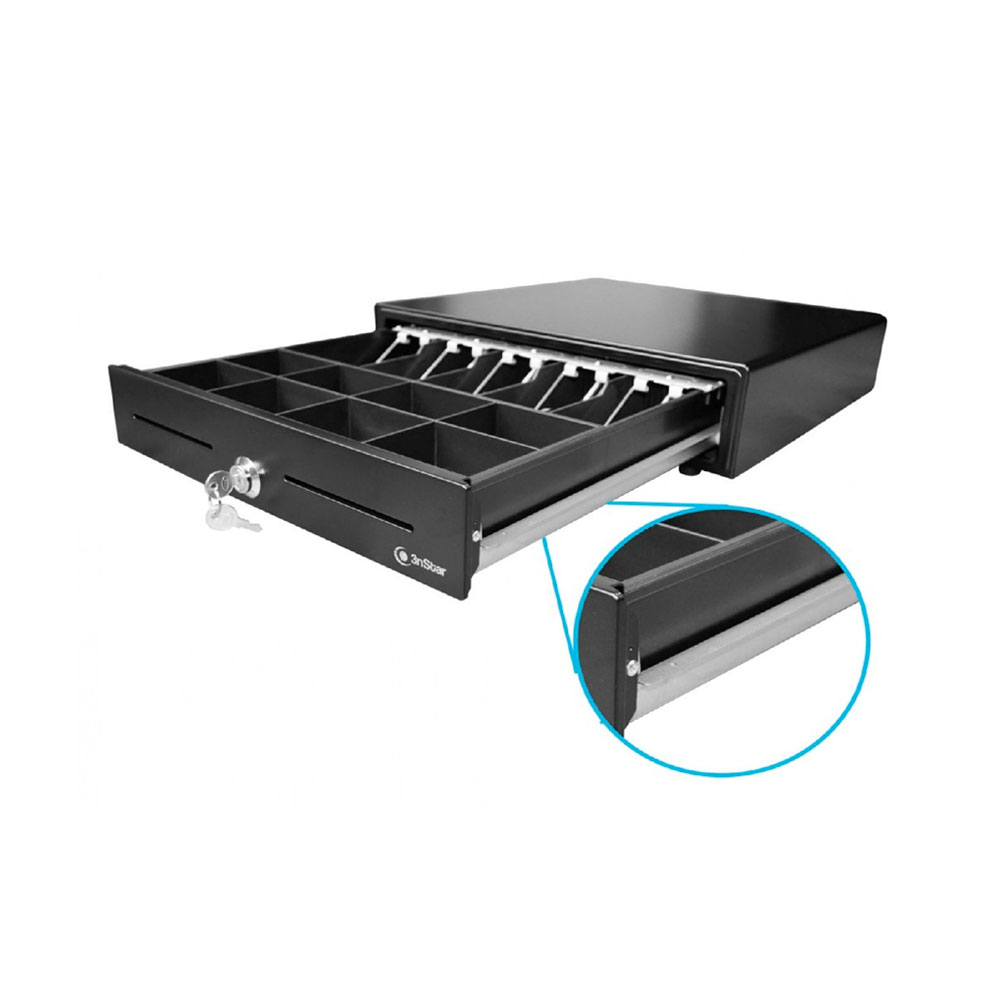 Producto CD350 - Imagen 3 Gaveta De Dinero 3NSTAR Metálica Con Microswitch 410x420mm COLOR Negro - Imagen 3