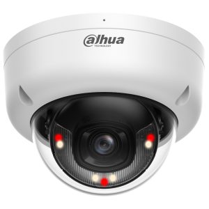 Camara IP Domo Antivandalica de 6 MP,Deteccion humana, ángulo de visión 127°, IR de 30 m, SMD Plus, micrófono, PoE, 3DNR, IP67, IK08, DWDR, H.265+, Hasta 30m IR Hasta 20m Luz cálida.