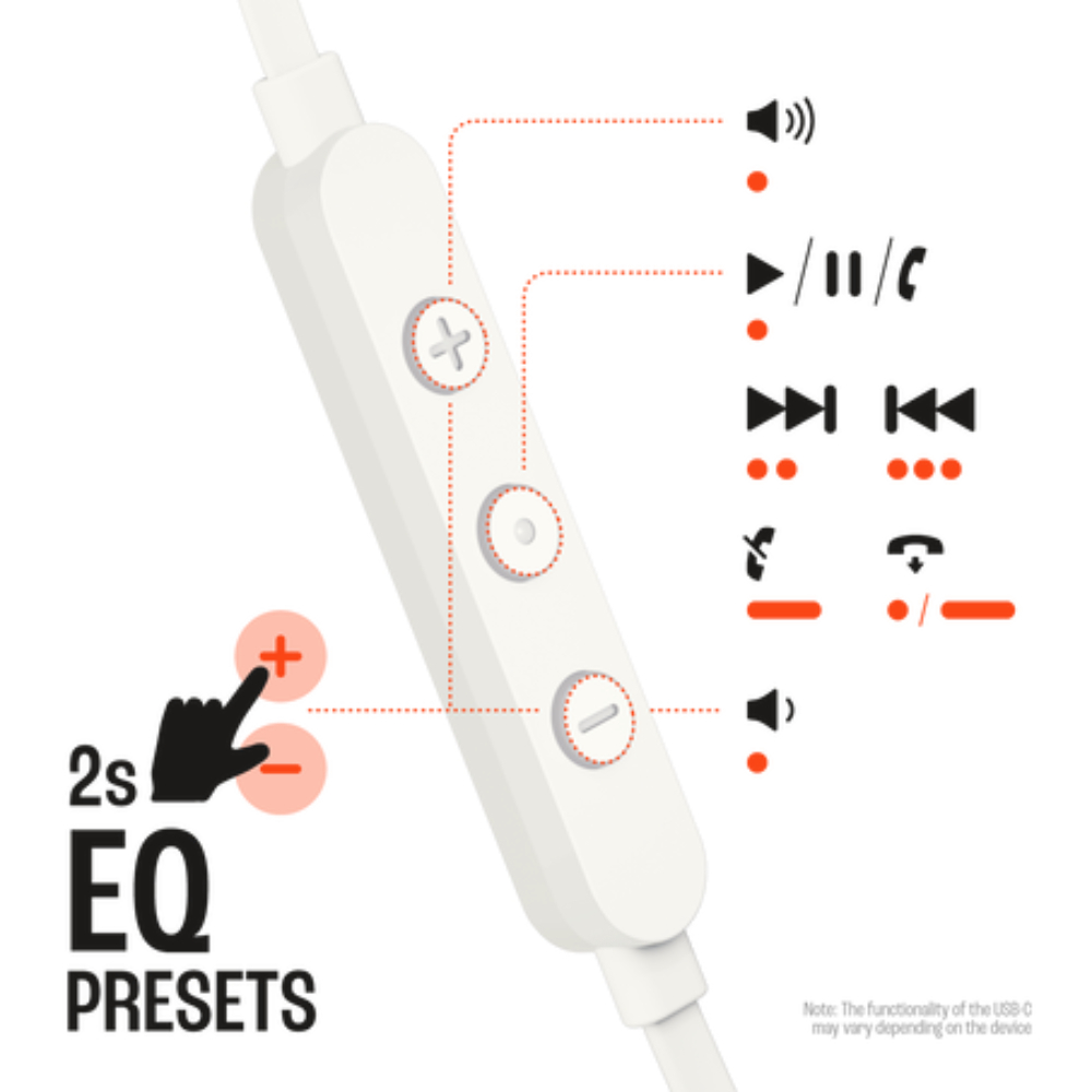 Auriculares JBL Tune 310C Wired Earbuds USB- C - White - Imagen 2