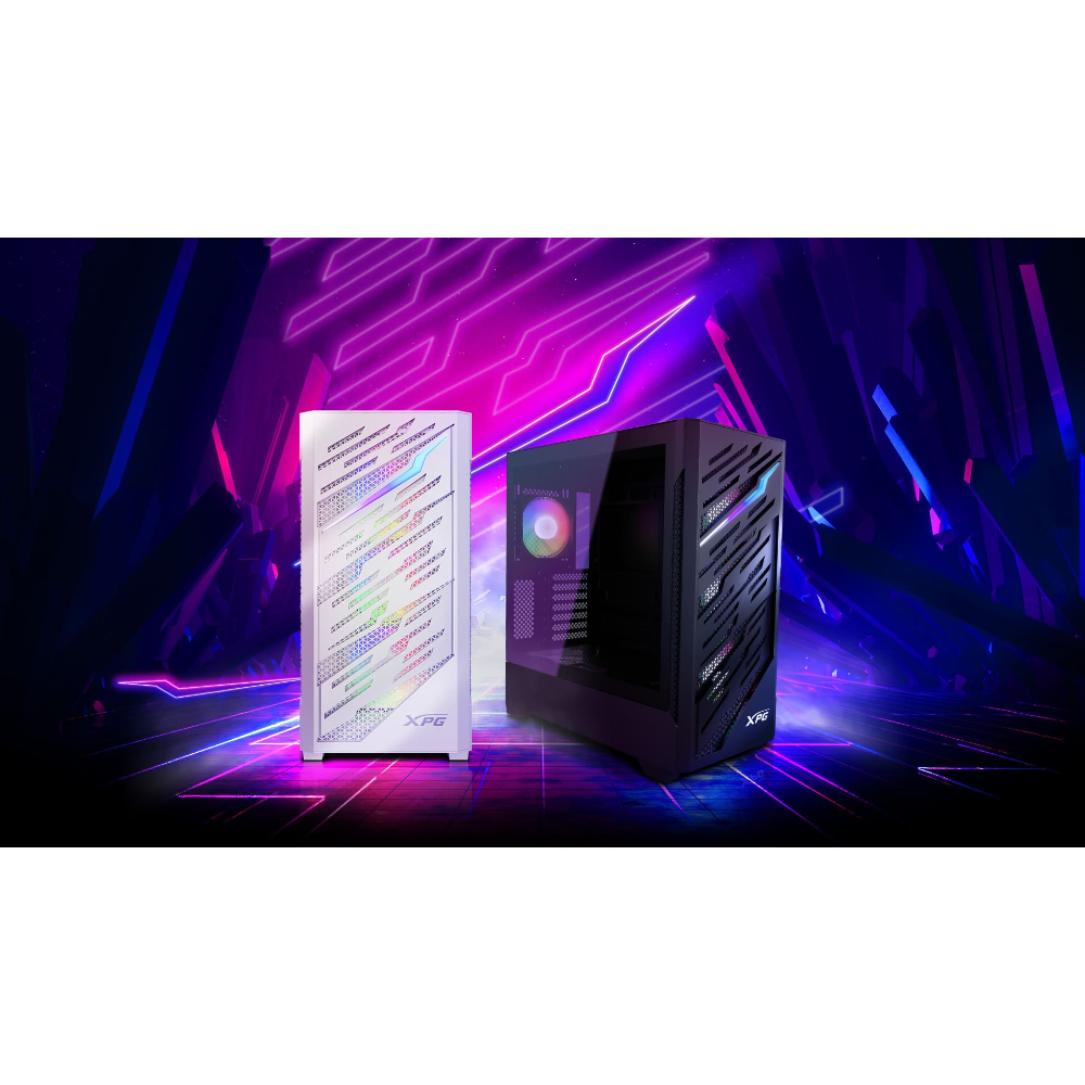 XPG STARKER AIR BTF, Blanco, soporta placas base con diseño de conector inverso, Torre Media ATX, 2.5'' y 3.5'' pulgadas x2, I/O: USB-C x1, USB-A x2, Audio HD x1, control LED x1, Reinicio x1, Poder x1, Ventilador ARGB: 4 x Ventiladores de 120mm (Frontal x3, Trasero x1), Ventilador: (Trasero x1), 2 Años de Garantía - Imagen 4